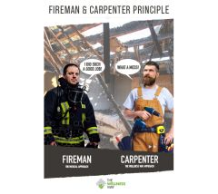 Fireman vs Carpenter Poster