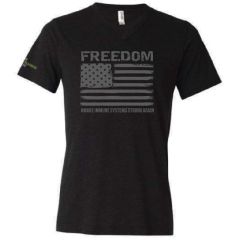 Freedom T-Shirt V-Neck Black